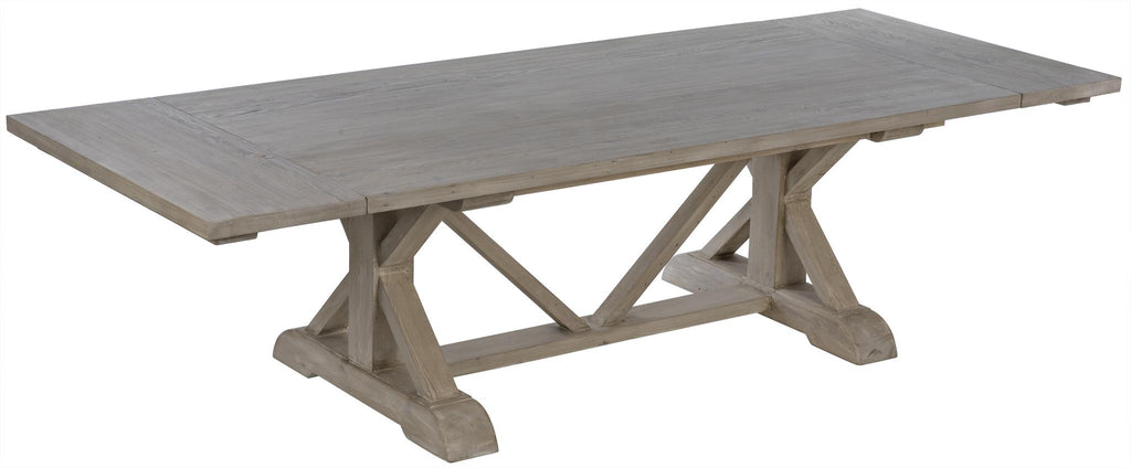 CFC Reclaimed Lumber Rosario Extension Dining Table, 7', Distressed Grey Wash Wax