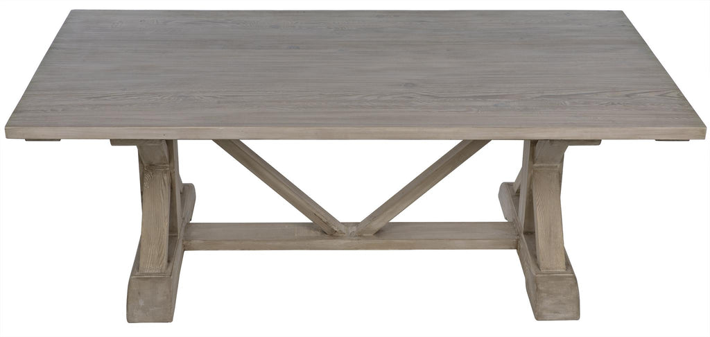 CFC Reclaimed Lumber Rosario Extension Dining Table, 7', Distressed Grey Wash Wax