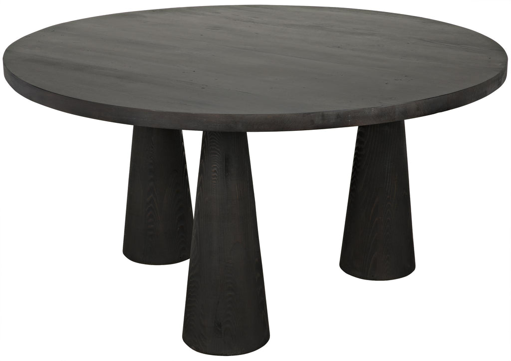 CFC Reclaimed Lumber David Dining Table, Distressed Black Wax