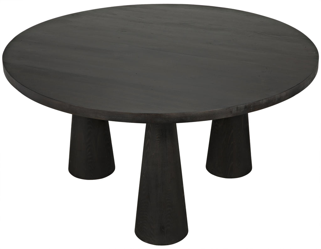 CFC Reclaimed Lumber David Dining Table, Distressed Black Wax