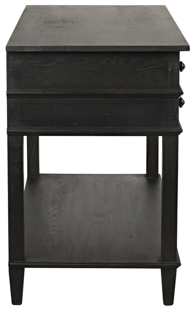 CFC Reclaimed Lumber Alex Nightstand, Distressed Black Wax