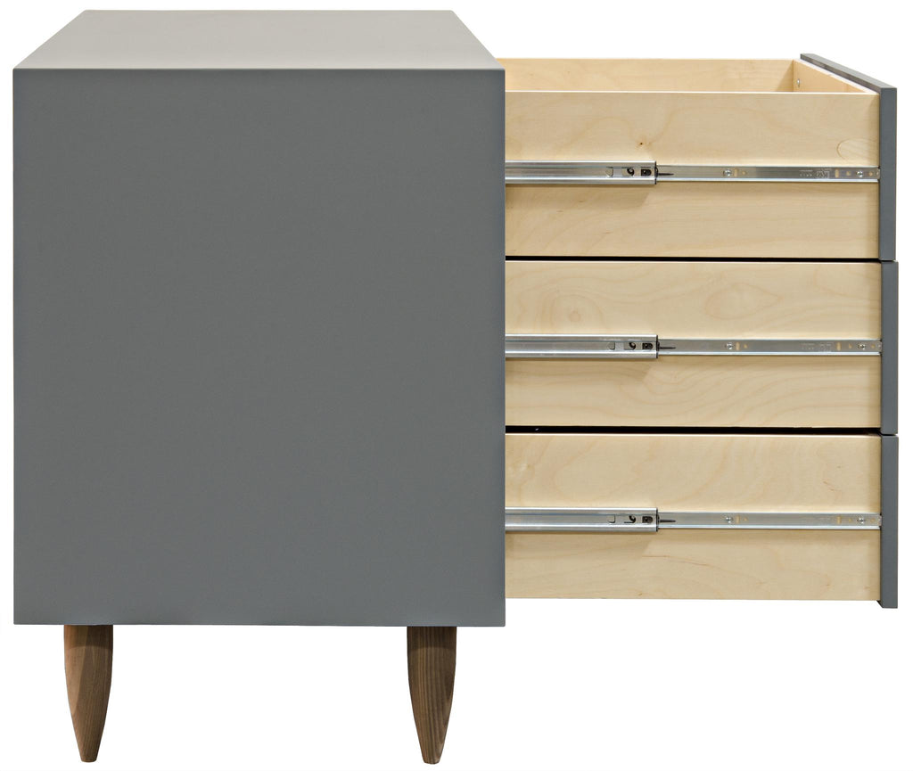 CFC Williams Dresser, Mystic White w/ black shellac legs & handles