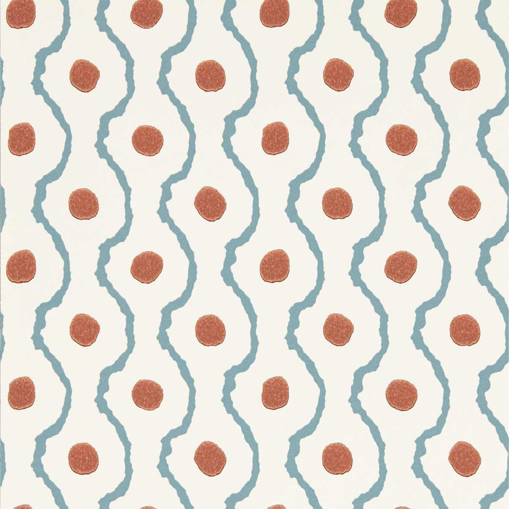 Harlequin Connor Pacific/Terracotta Wallpaper