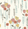 A-Street Prints Whimsy Mabel Coral Wallpaper