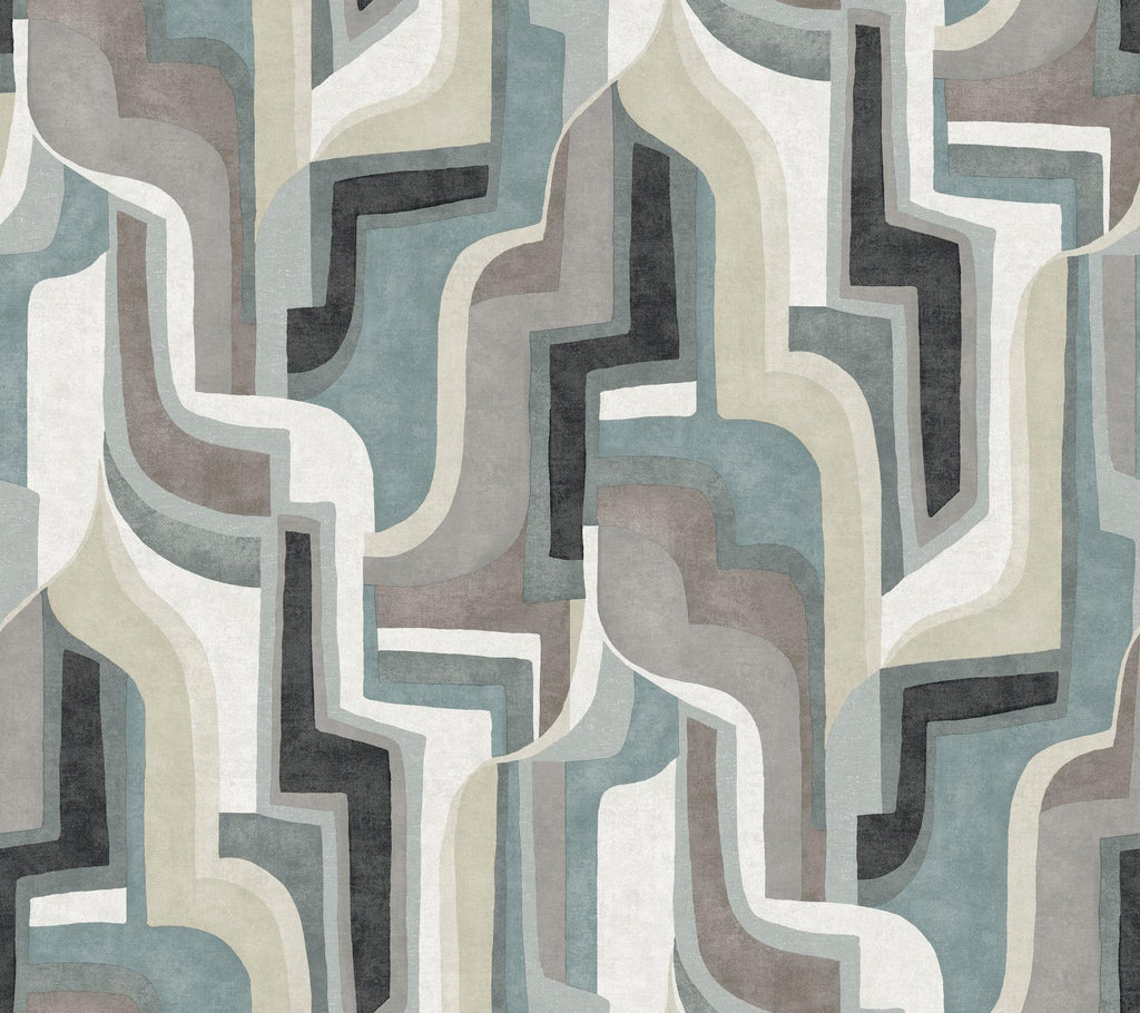 A-Street Prints Abstract Denim Wallpaper