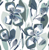 A-Street Prints Whimsy Nathalie Navy Wallpaper