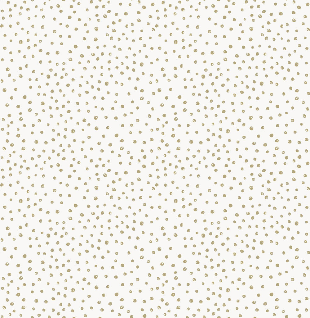 A-Street Prints Polka Dots White Wallpaper