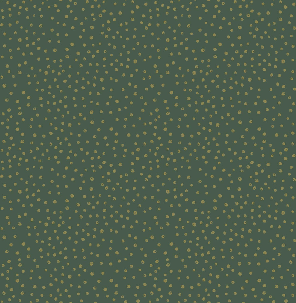 A-Street Prints Polka Dots Green Wallpaper