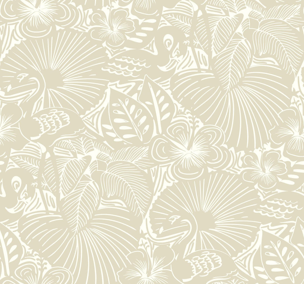 A-Street Prints Animals Beige Wallpaper