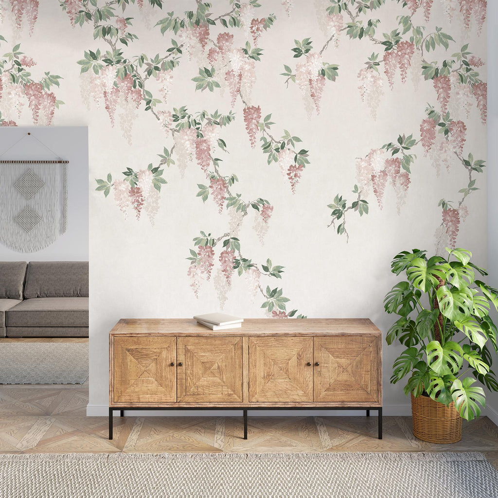 Brewster Home Fashions Flowers Blush Wallpaper