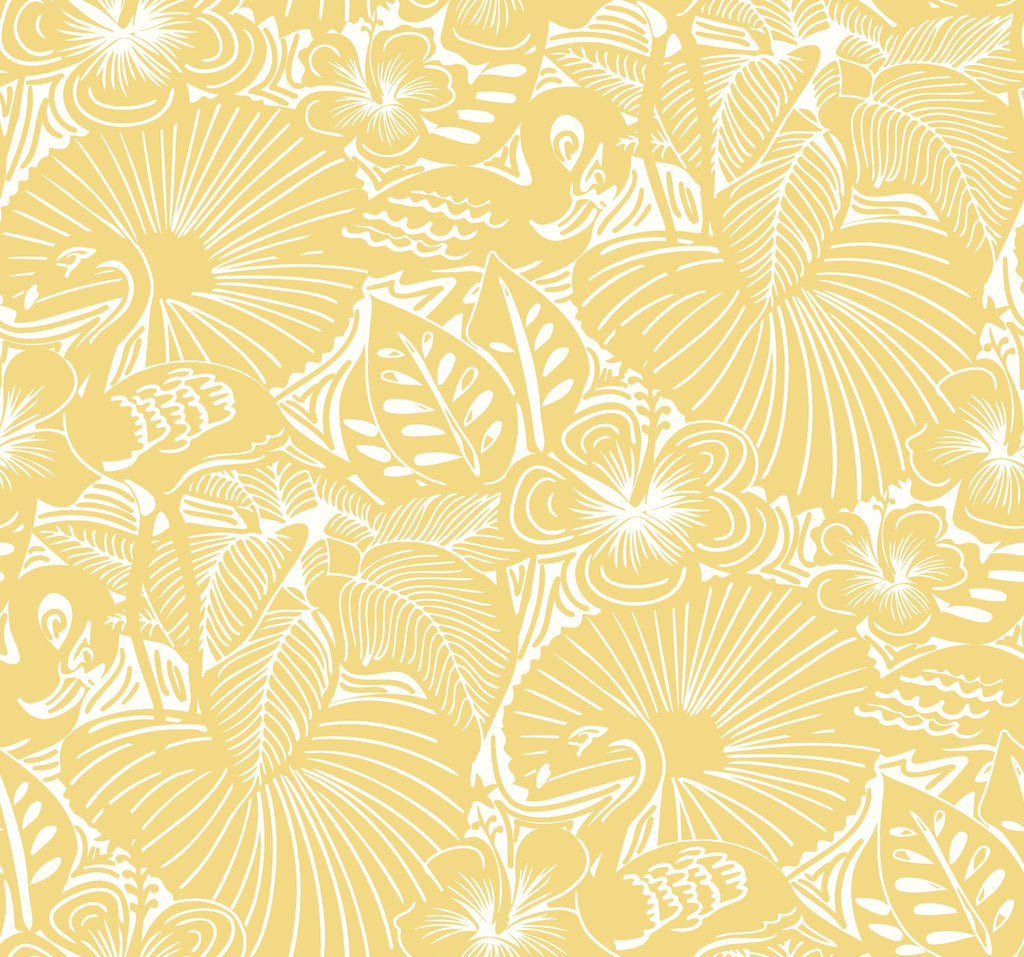 A-Street Prints Animals Yellow Wallpaper