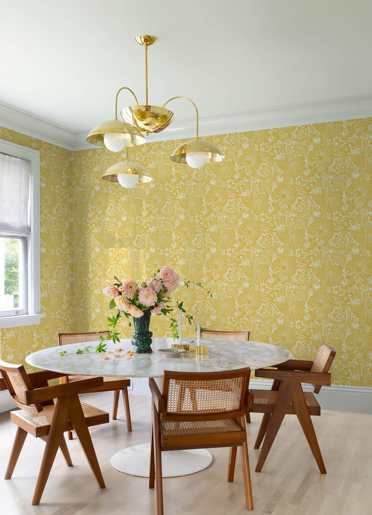 A-Street Prints Animals Yellow Wallpaper