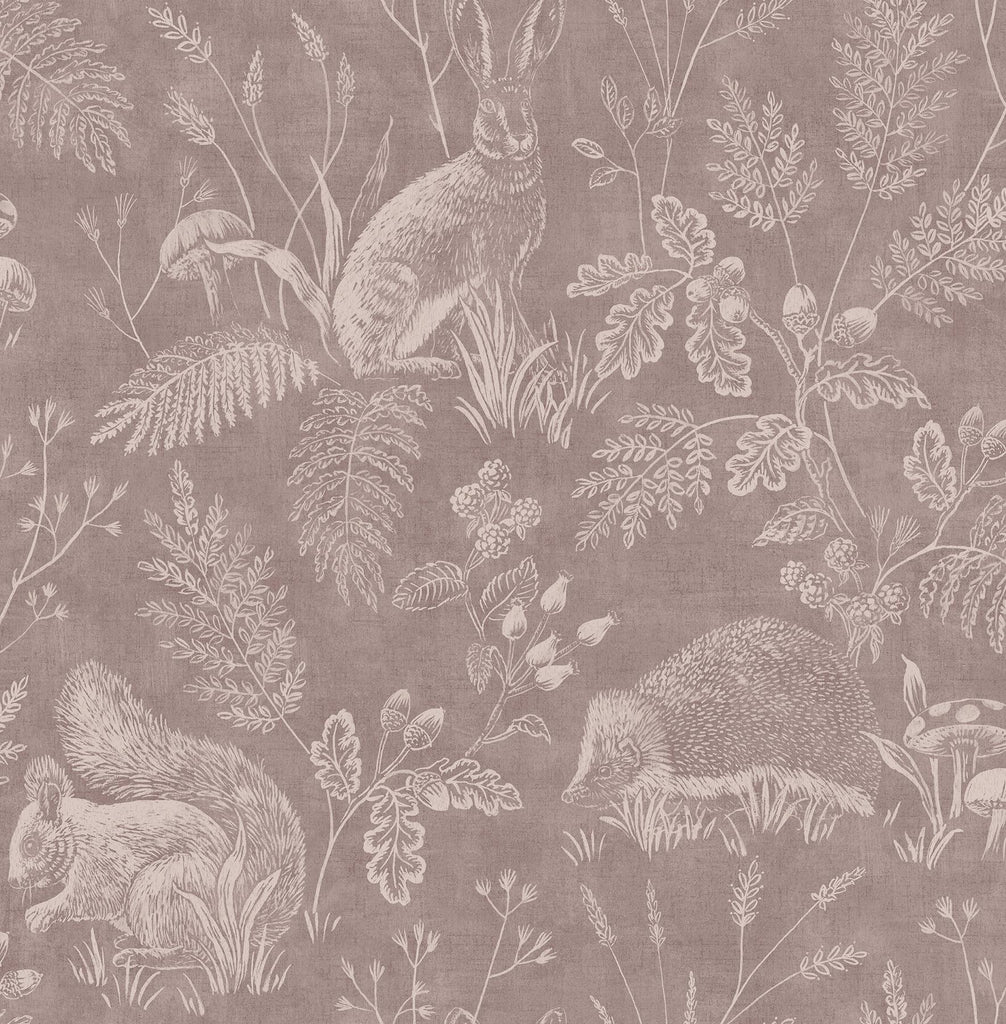 Brewster Home Fashions Animals Mahogany Wallpaper