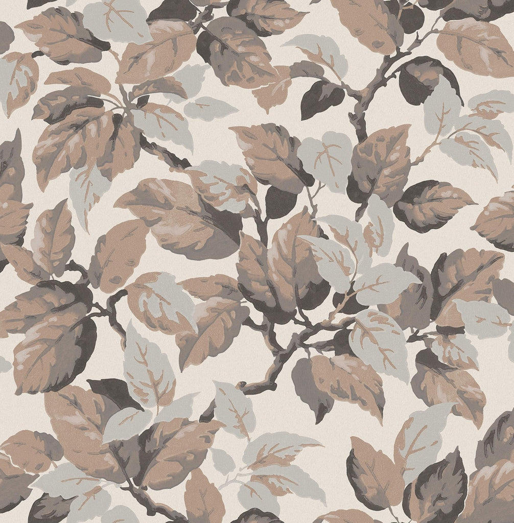 Brewster Home Fashions Leaves Beige Wallpaper