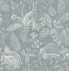 Brewster Home Fashions Advantage Westbury Forest Woodland Blue Wallpaper