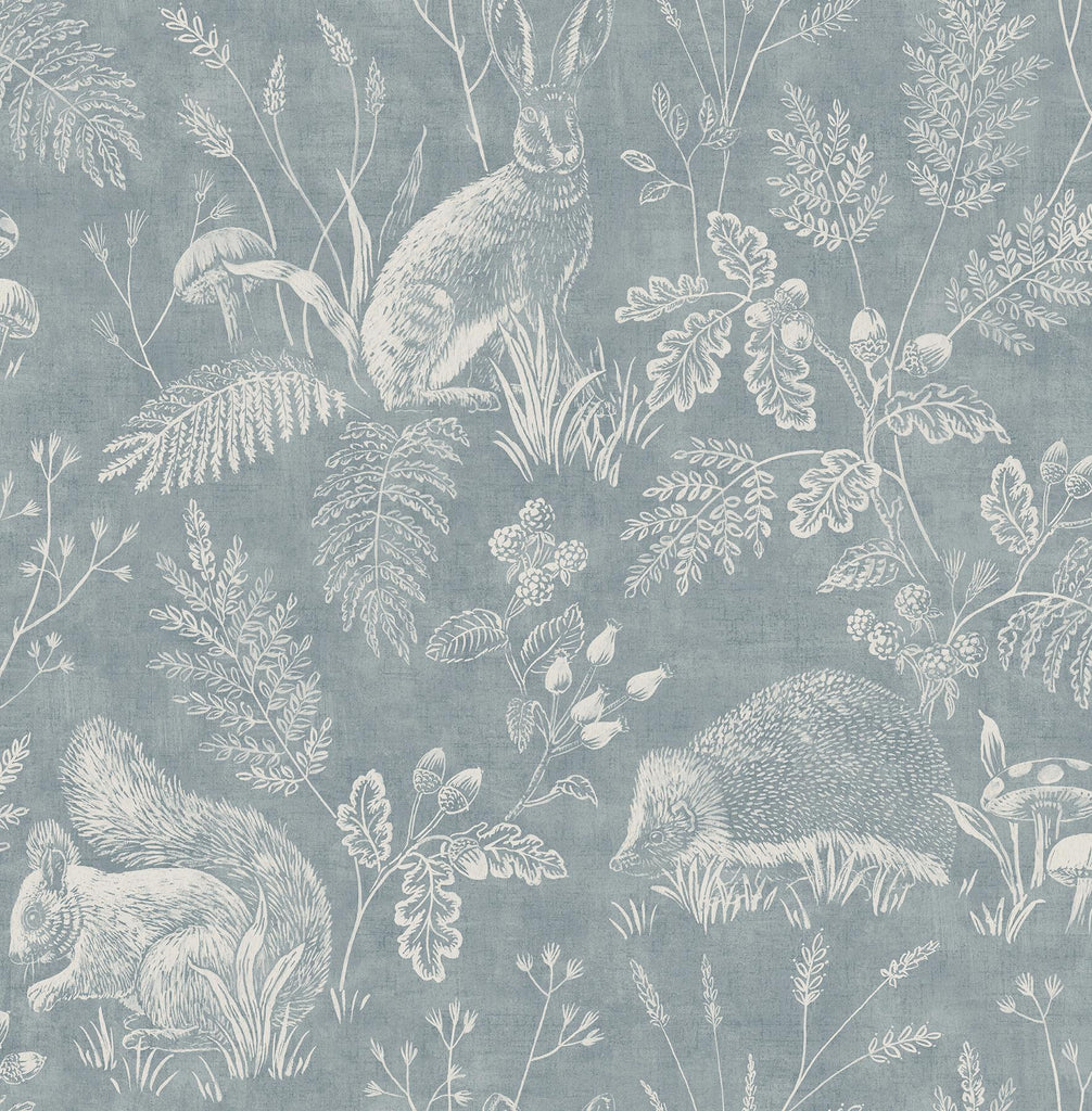 Brewster Home Fashions Animals Blue Wallpaper