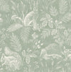 Brewster Home Fashions Advantage Westbury Forest Woodland Green Wallpaper