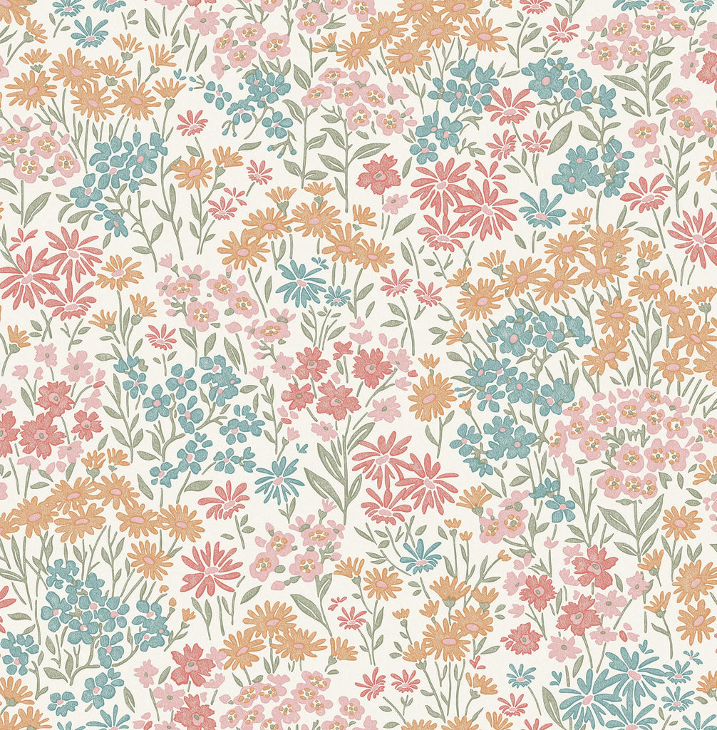 Brewster Home Fashions Flowers Multi Wallpaper