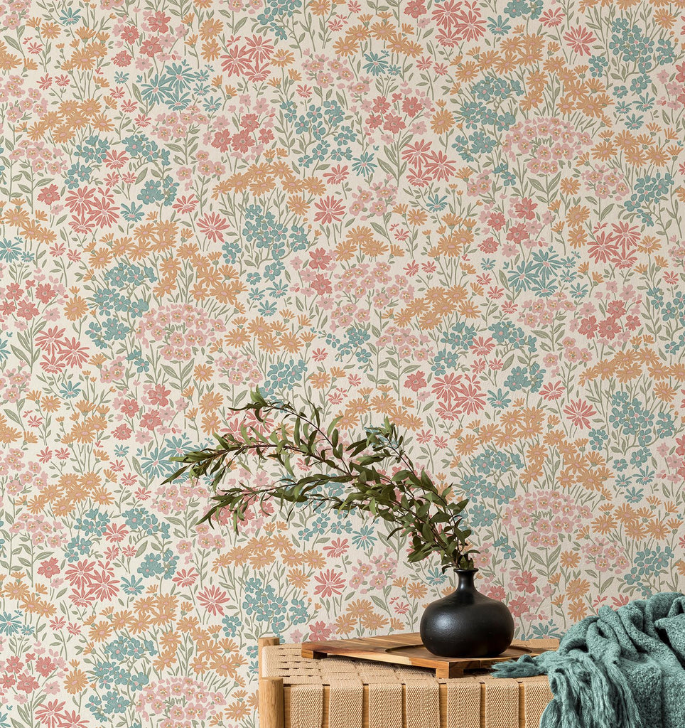 Brewster Home Fashions Flowers Multi Wallpaper