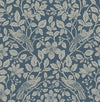 Brewster Home Fashions Advantage Westbury Forest Marlow Dark Blue Wallpaper