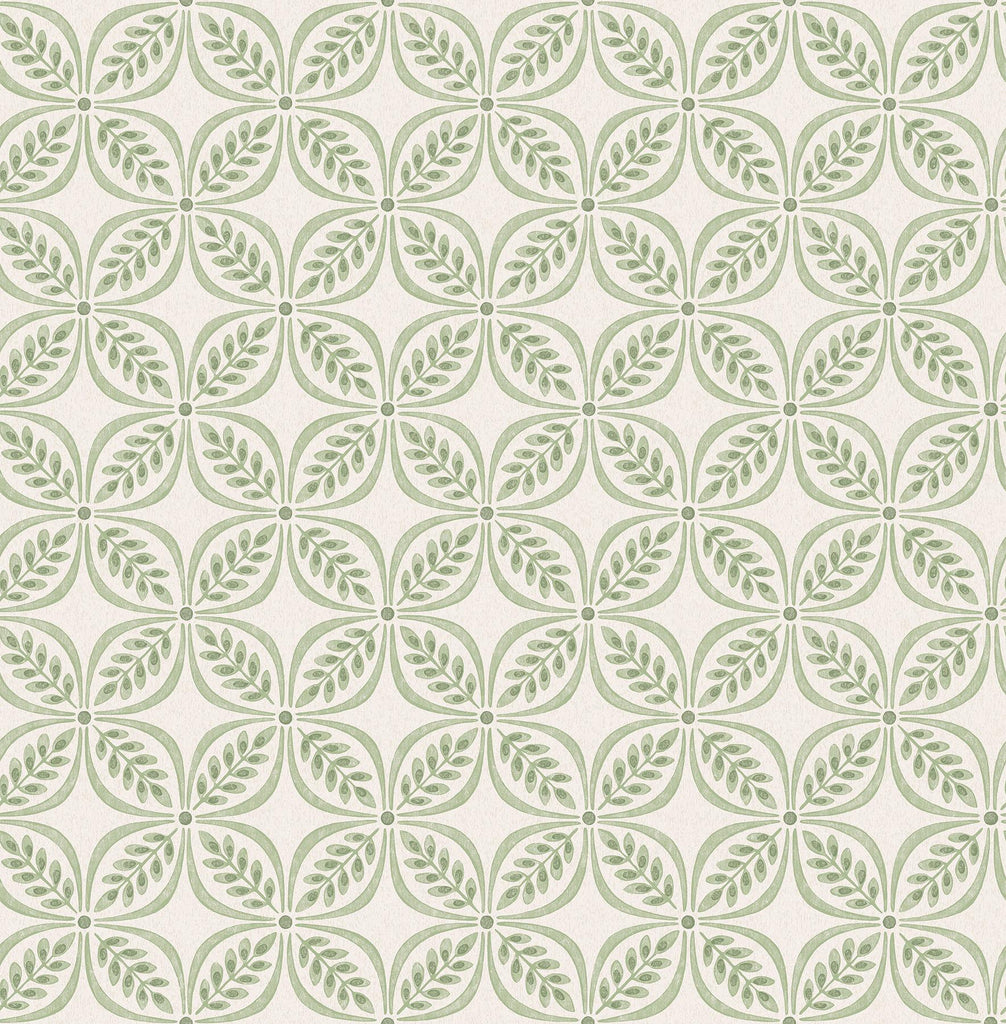 Brewster Home Fashions Trellis Green Wallpaper