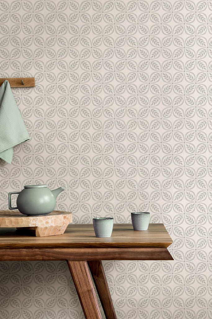 Brewster Home Fashions Trellis Grey Wallpaper