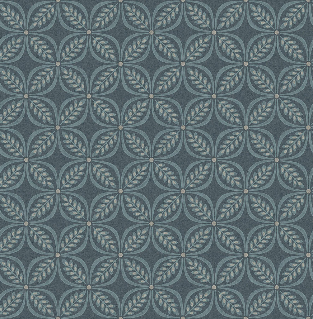 Brewster Home Fashions Trellis Blue Wallpaper