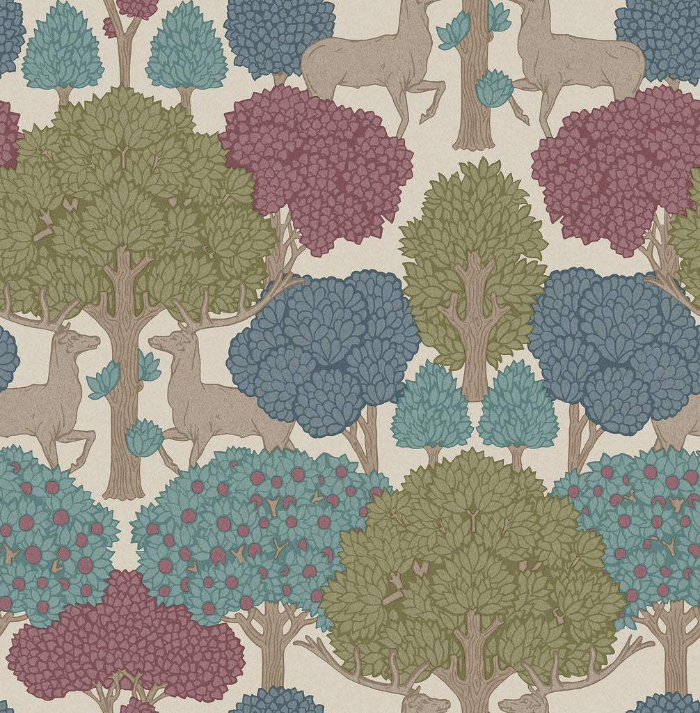 Brewster Home Fashions Deer Merlot Wallpaper