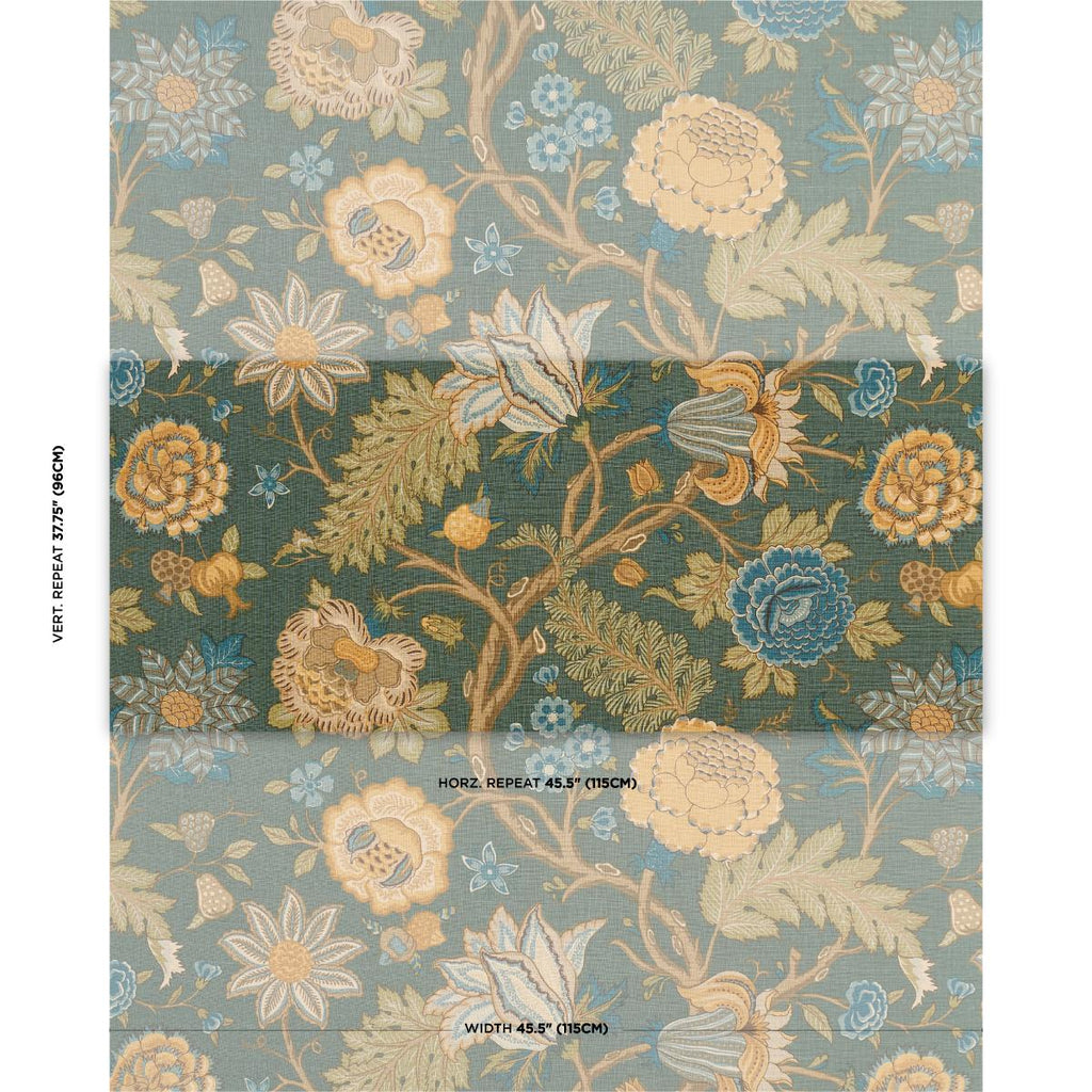 Schumacher Darsy Tree Of Life Juniper Fabric