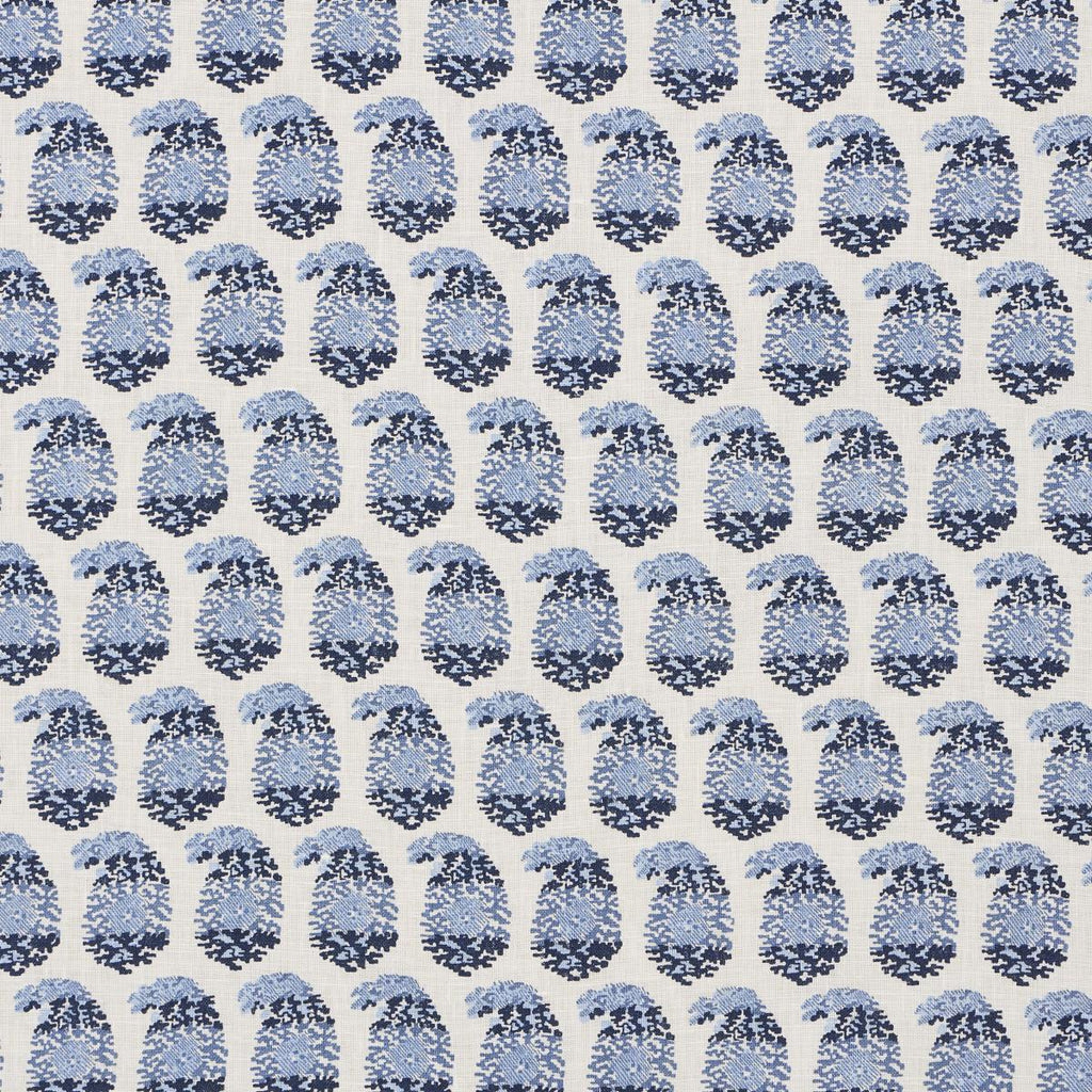 Schumacher Terry Blue & Navy Fabric