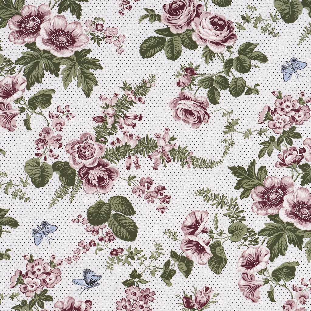 Schumacher Sibyl Chintz Rose Fabric