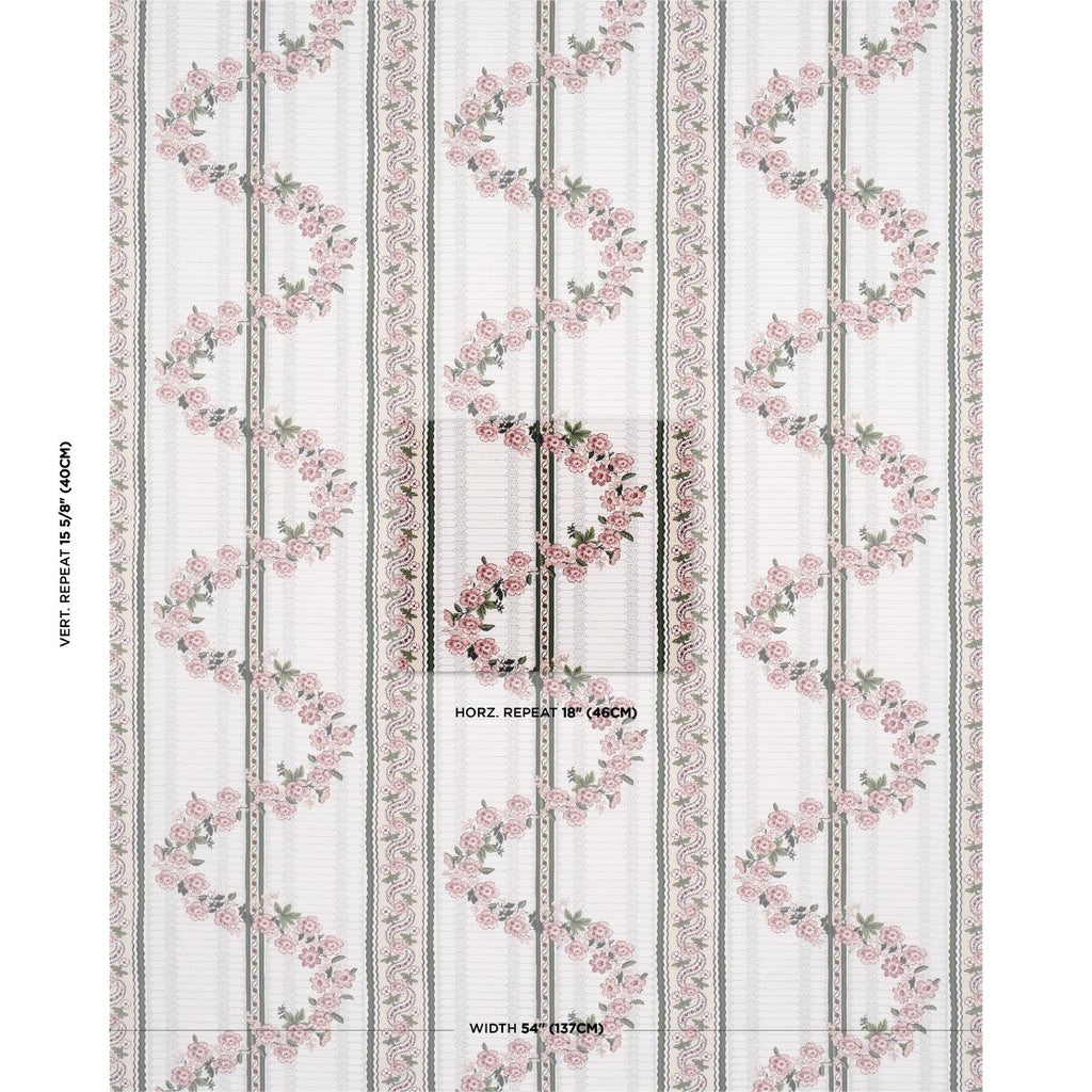 Schumacher Serena Garland Rose Fabric