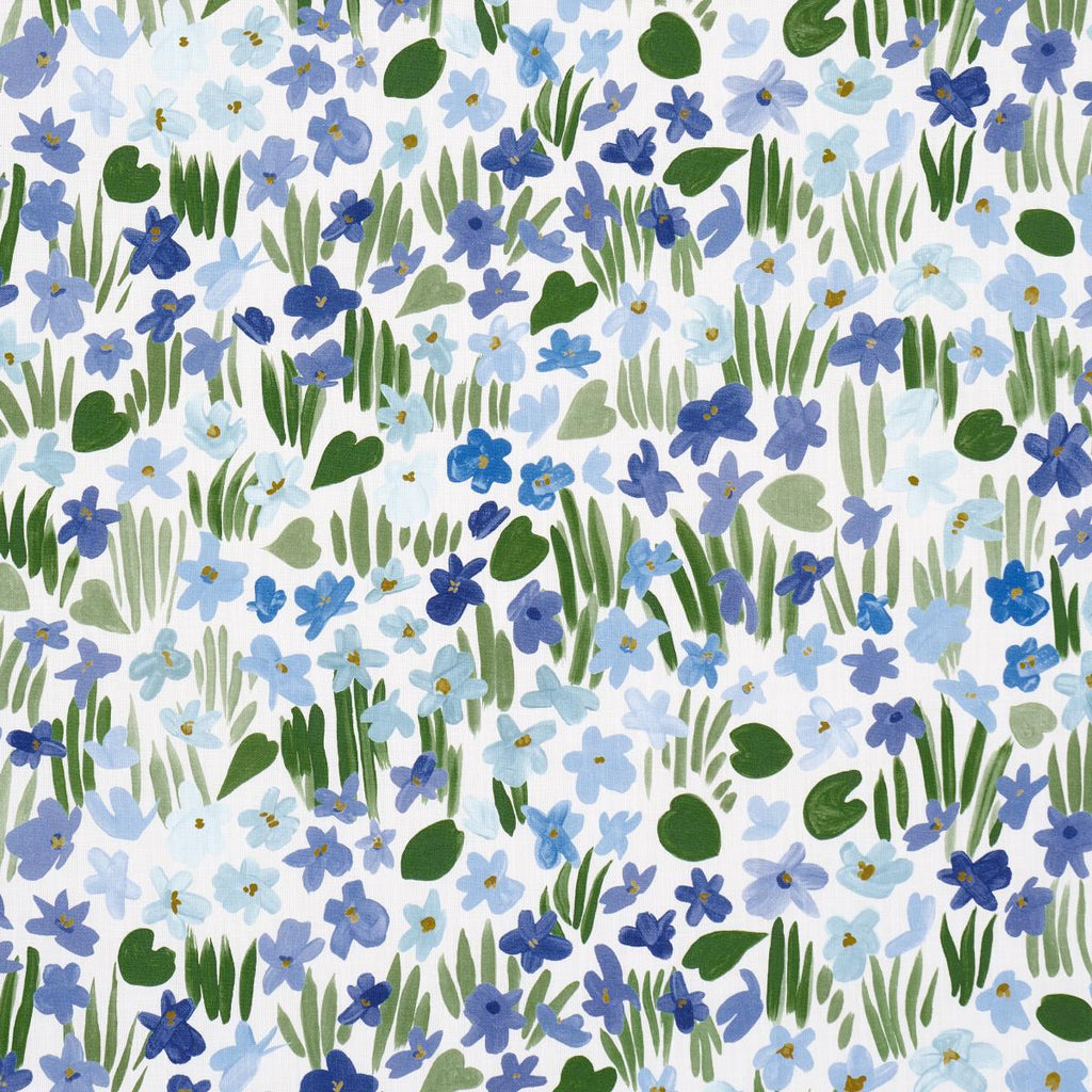 Schumacher Sweet Violette Indoor/Outdoor Blue Fabric