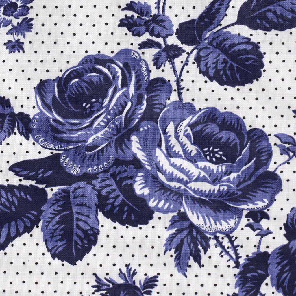 Schumacher Sibyl Chintz Blue Fabric