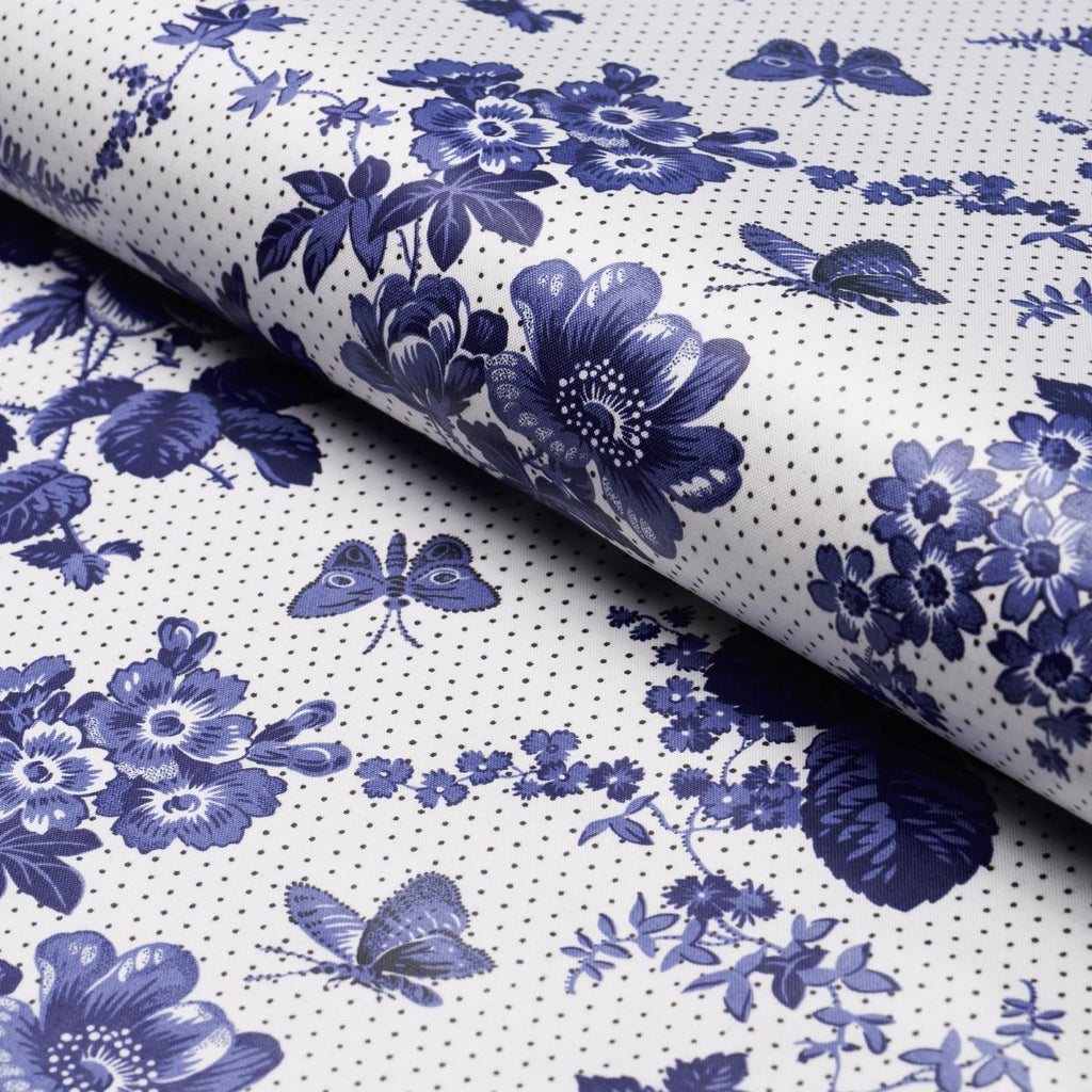 Schumacher Sibyl Chintz Blue Fabric