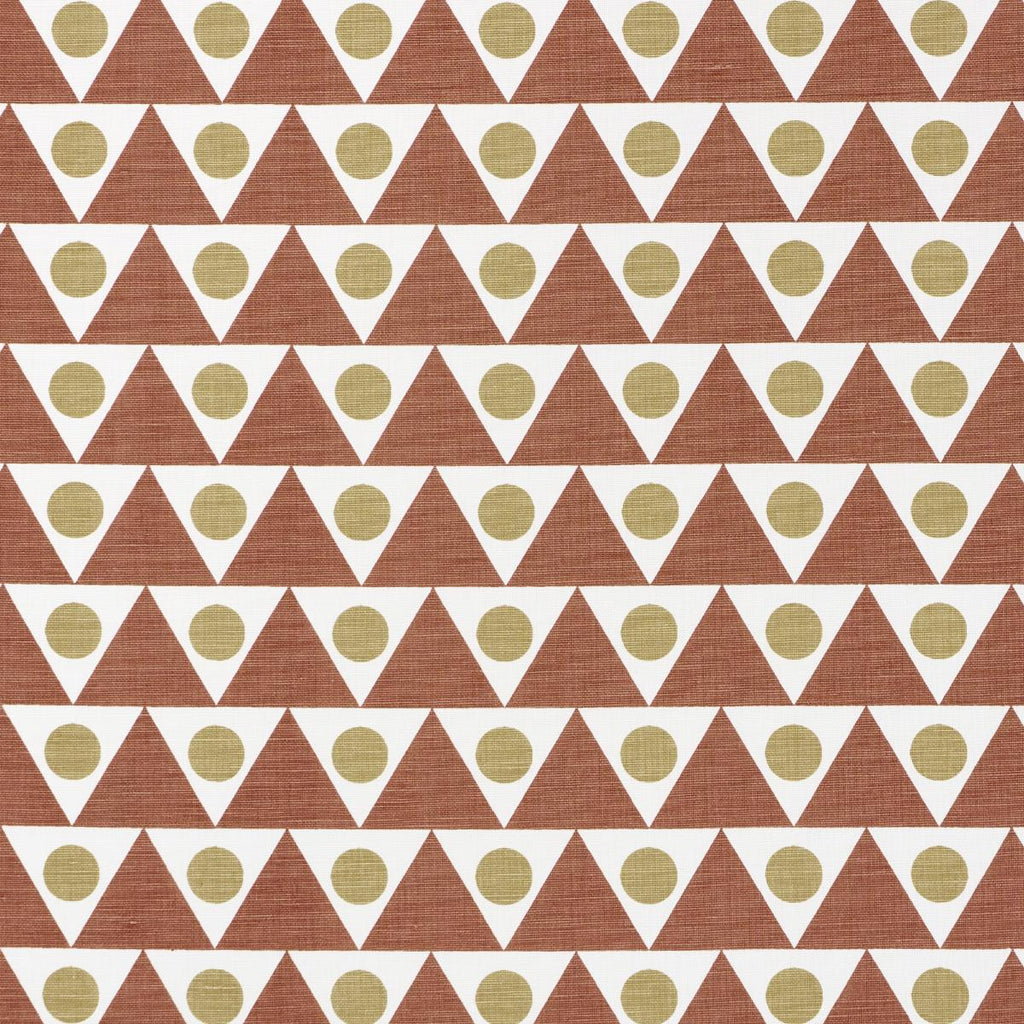 Schumacher Pennant Terracotta Fabric