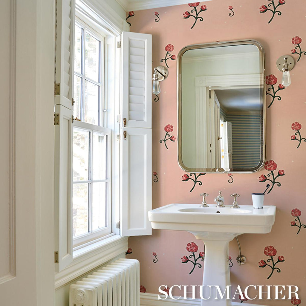 Schumacher Rhinestone Cowboy Pink Wallpaper