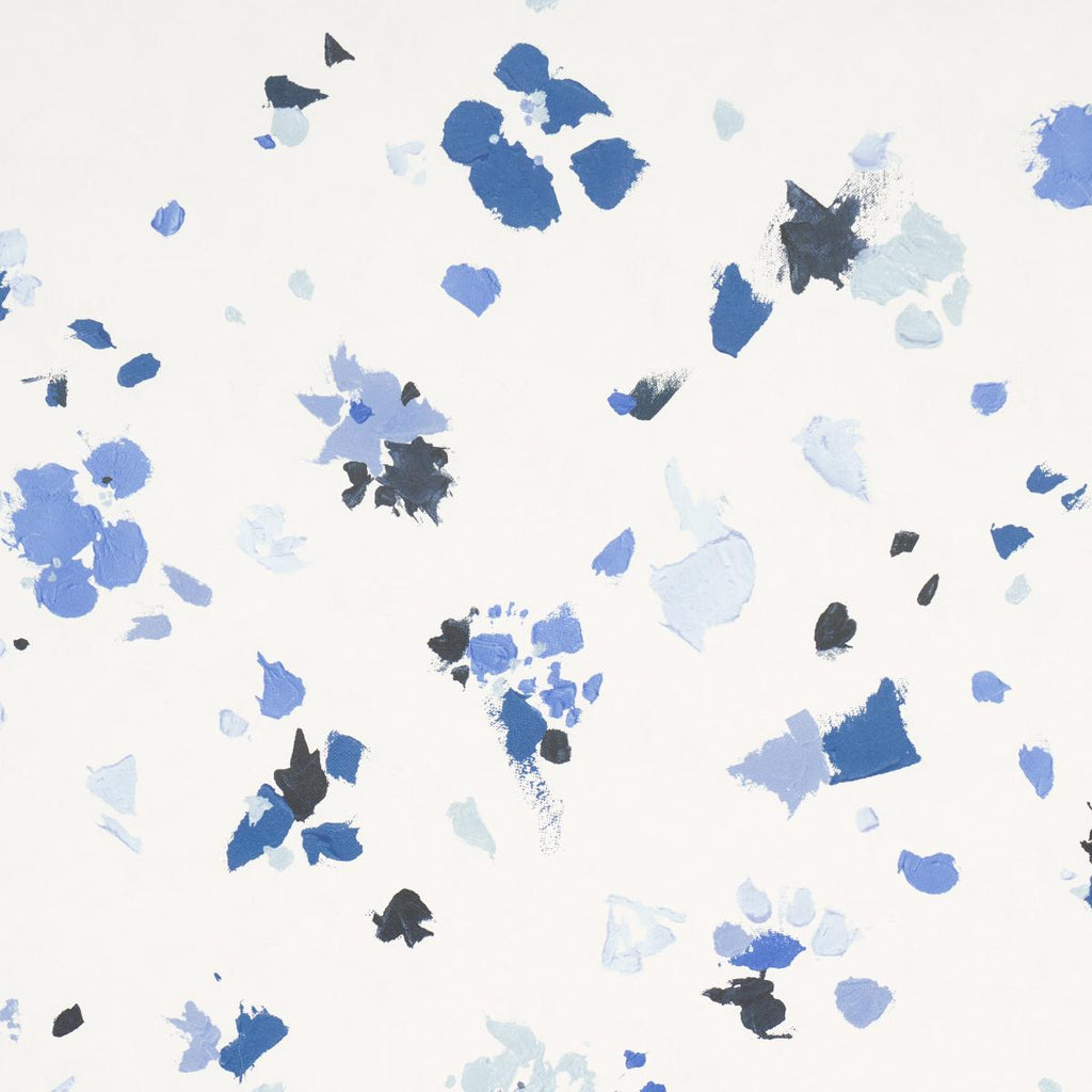 Schumacher Fairfarren Clean Blue Wallpaper