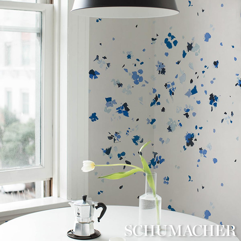 Schumacher Fairfarren Clean Blue Wallpaper