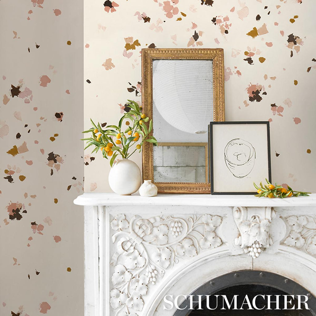 Schumacher Fairfarren Warm Pink Wallpaper