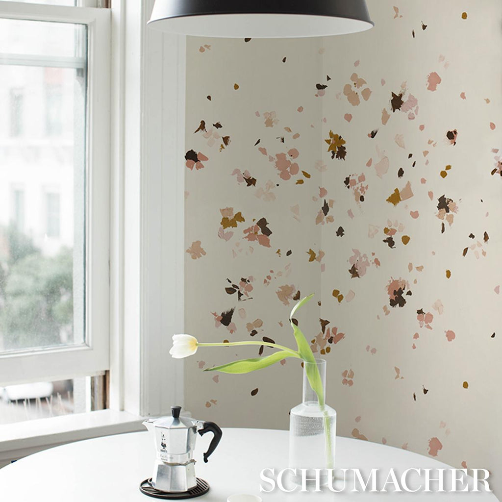 Schumacher Fairfarren Warm Pink Wallpaper