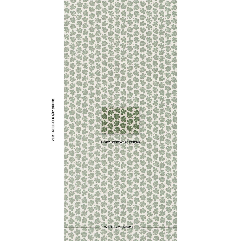 Schumacher Olive Green Wallpaper