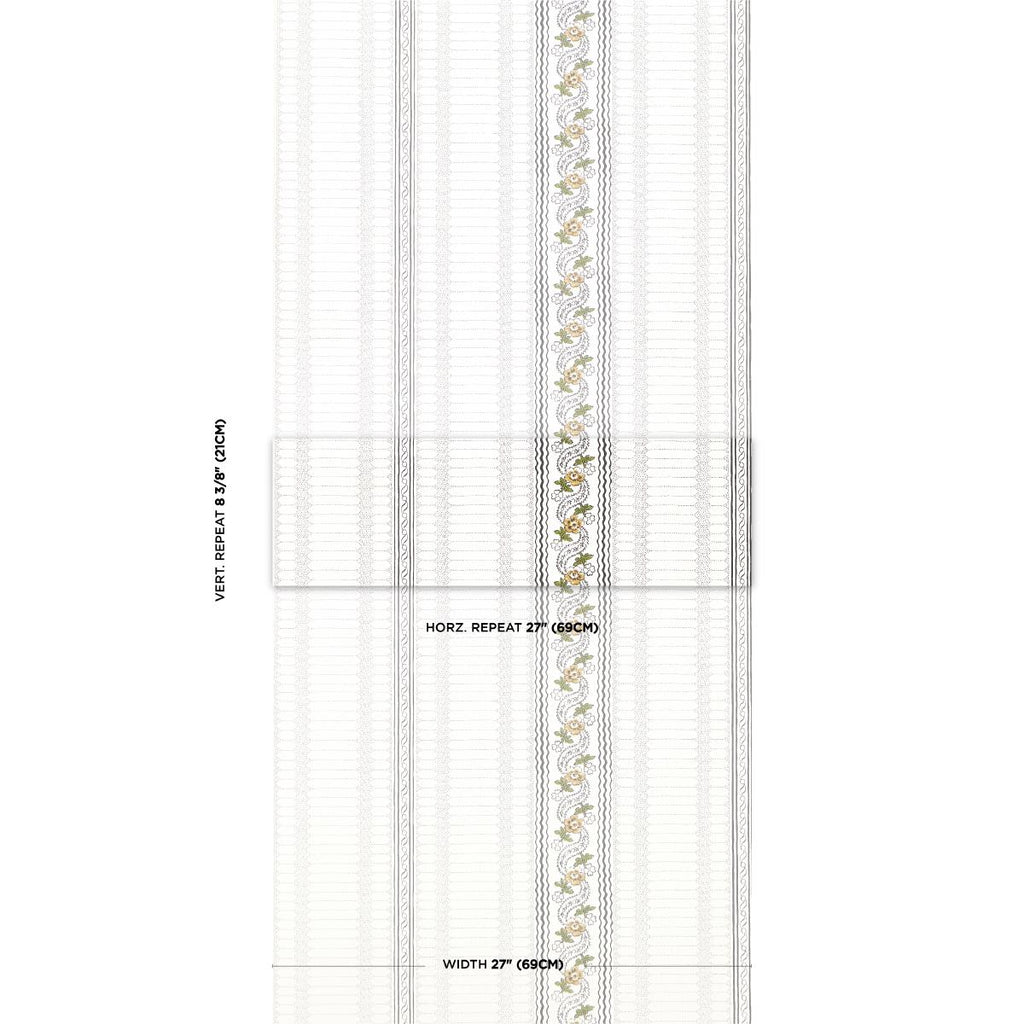 Schumacher Serena Stripe Ochre Wallpaper