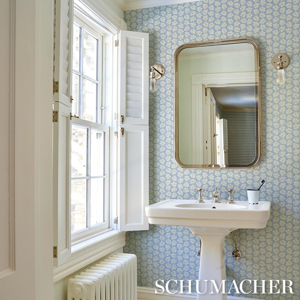 Schumacher Olive Sky Wallpaper