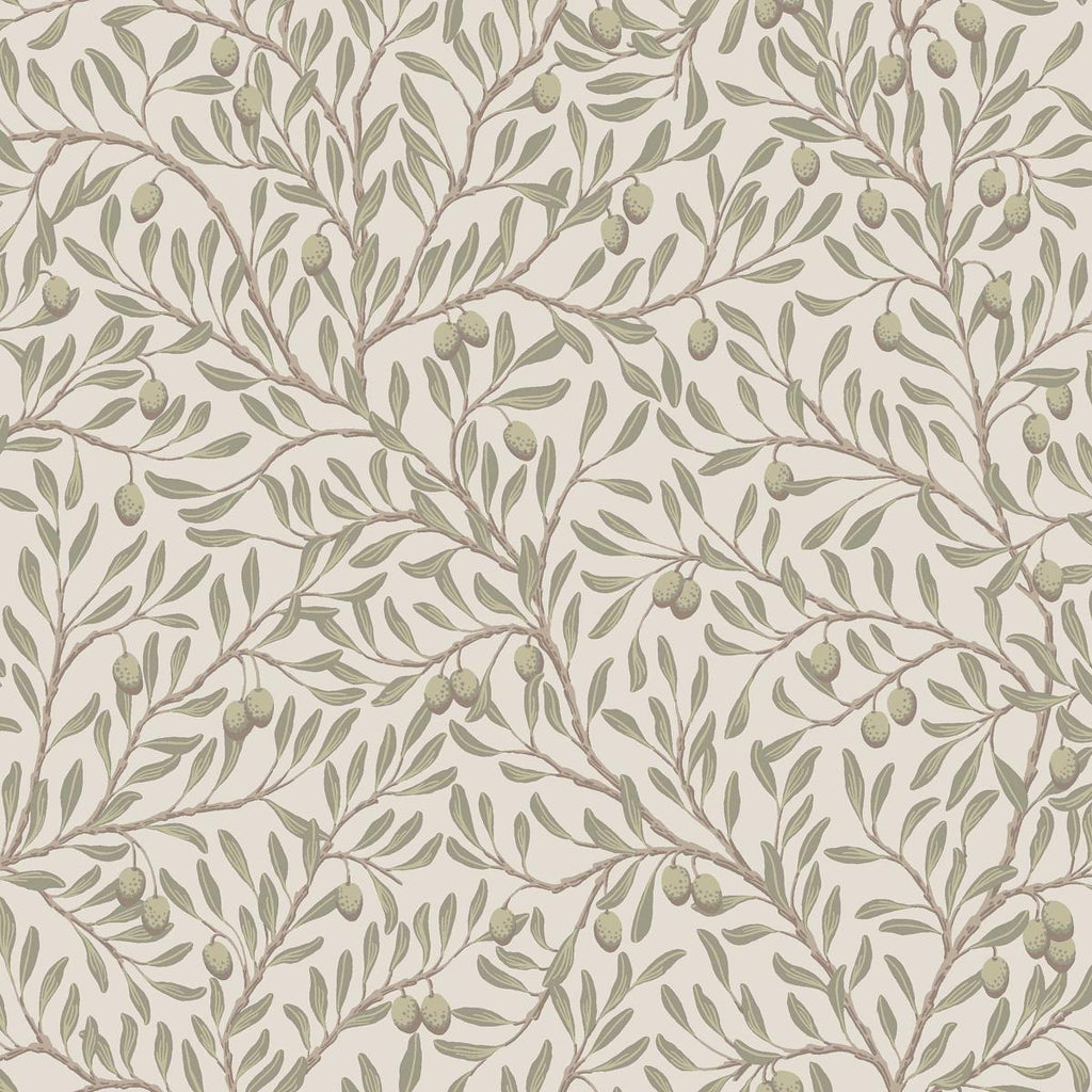 Borastapeter Olivtrd Leaf And Ivory Wallpaper