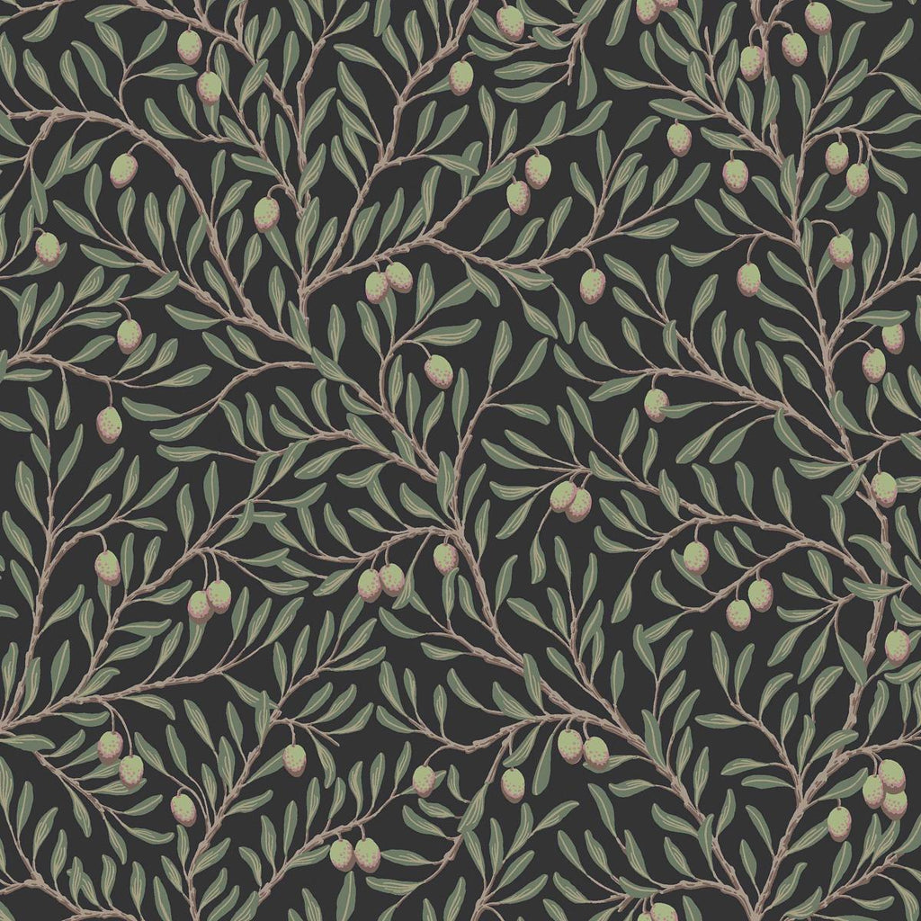 Borastapeter Olivtrd Spruce And Midnight Wallpaper