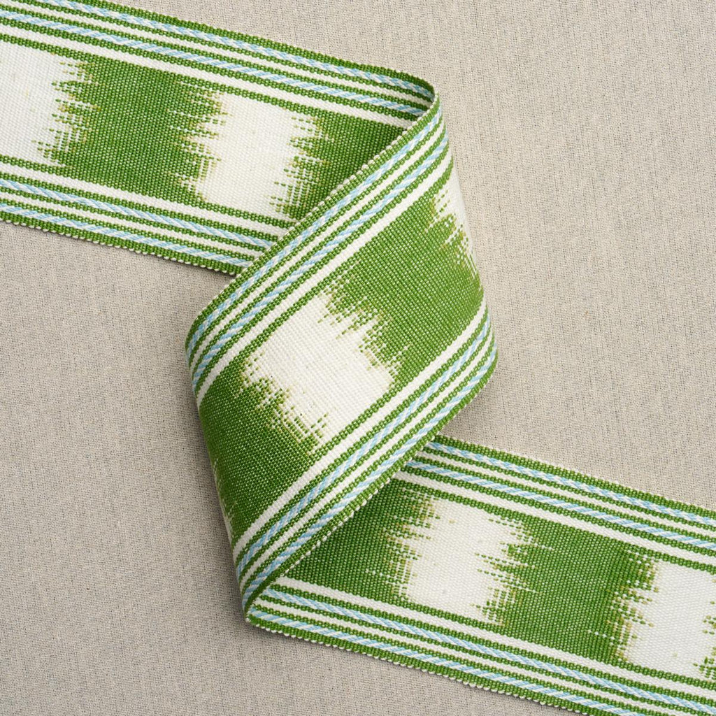 Schumacher Banyan Ikat Tape Leaf Trim