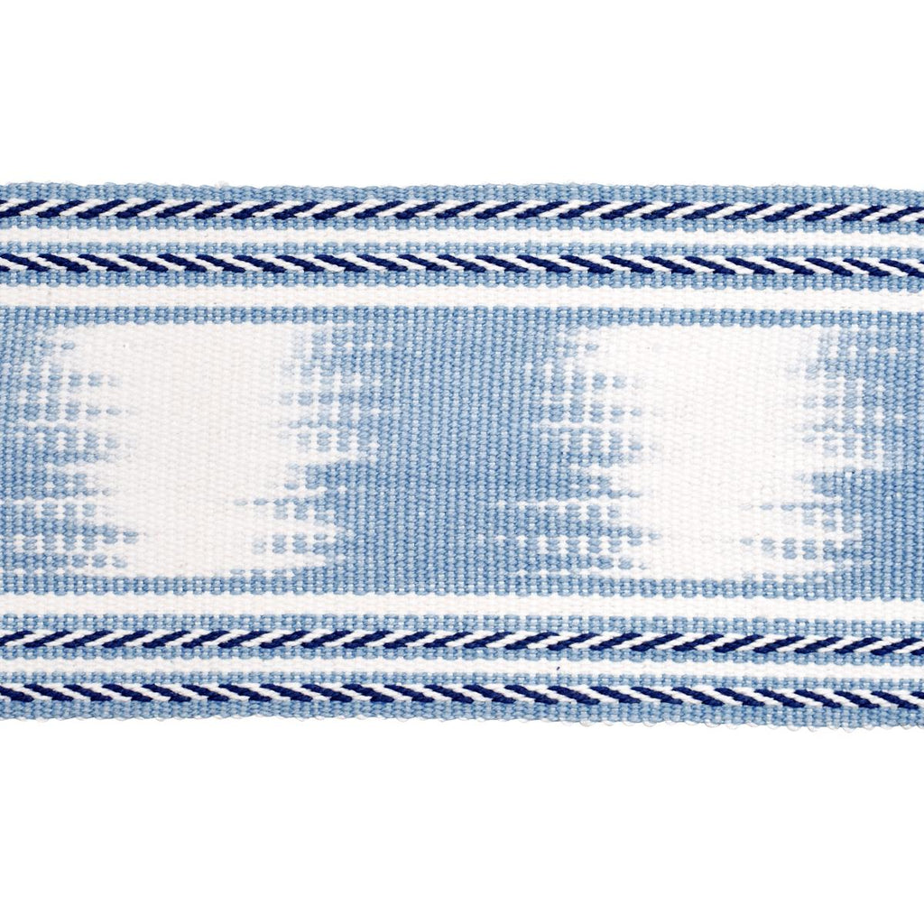 Schumacher Banyan Ikat Tape Sky Trim