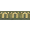 Schumacher Arches Embroidered Tape Medium Olive Trim