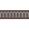 Schumacher Arches Embroidered Tape Medium Sky On Brown Trim